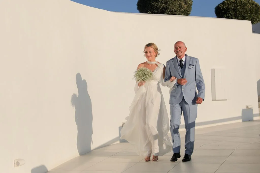 Marta & Paul wedding at Santo Wine Venue, Santorini