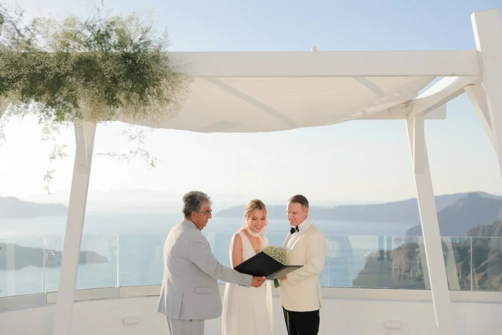 Marta & Paul wedding at Santo Wine Venue, Santorini