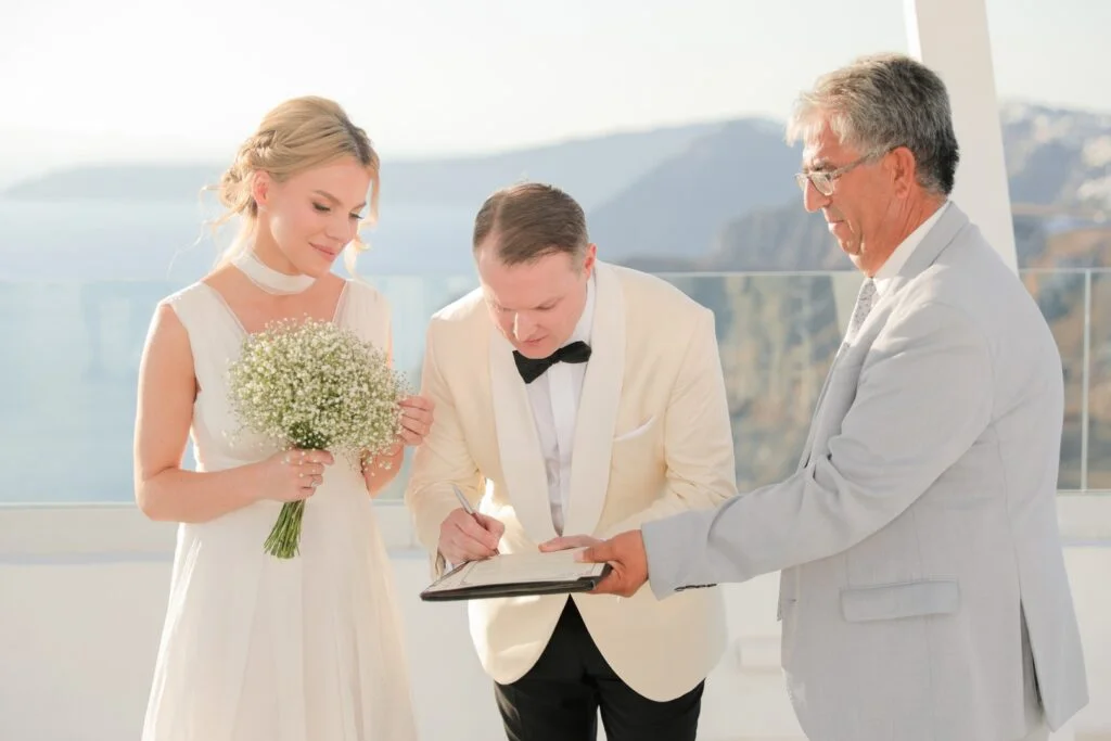 Marta & Paul wedding at Santo Wine Venue, Santorini