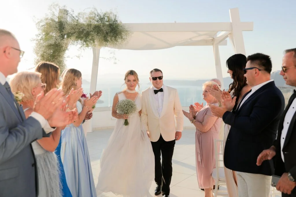 Marta & Paul wedding at Santo Wine Venue, Santorini