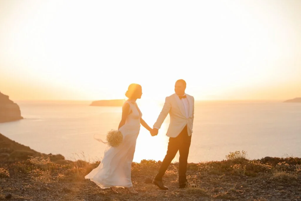 Marta & Paul wedding at Santo Wine Venue, Santorini