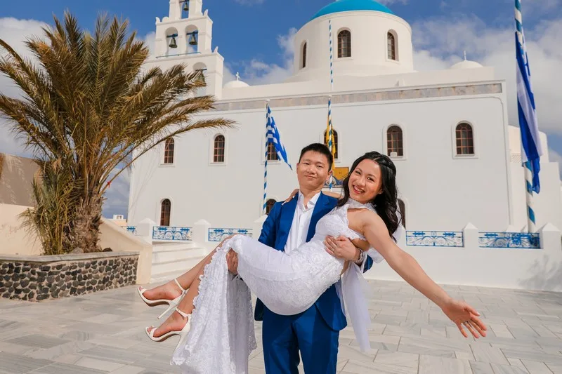 Debra & Kent wedding at Sailing Wedding, Santorini