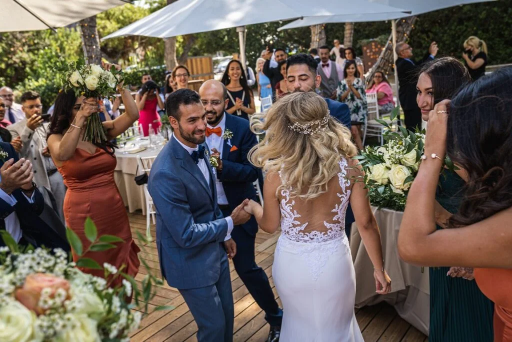 Jessica & Keyro wedding at Vougliagmeni Lake, Santorini