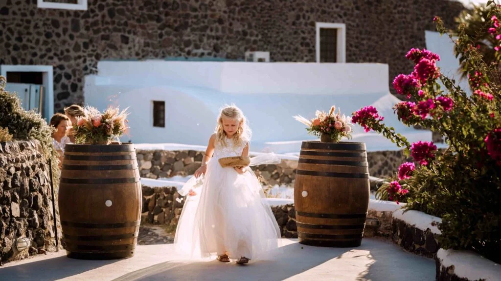 Julie and Nicolas wedding at Venetsanos Venue, Santorini