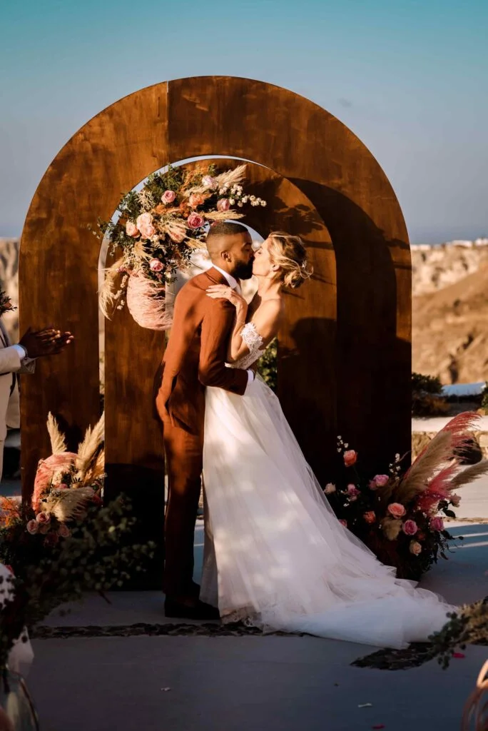 Julie and Nicolas wedding at Venetsanos Venue, Santorini