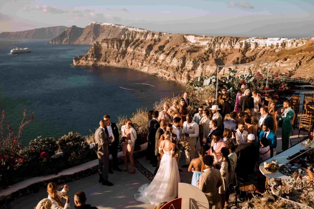 Julie and Nicolas wedding at Venetsanos Venue, Santorini