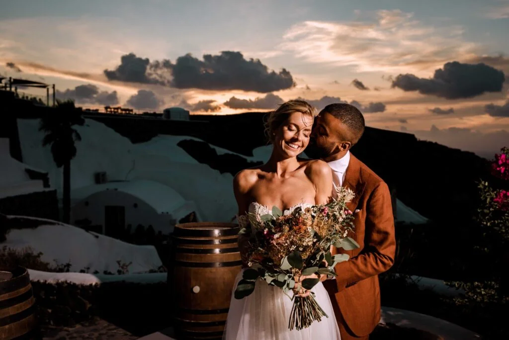 Julie and Nicolas wedding at Venetsanos Venue, Santorini