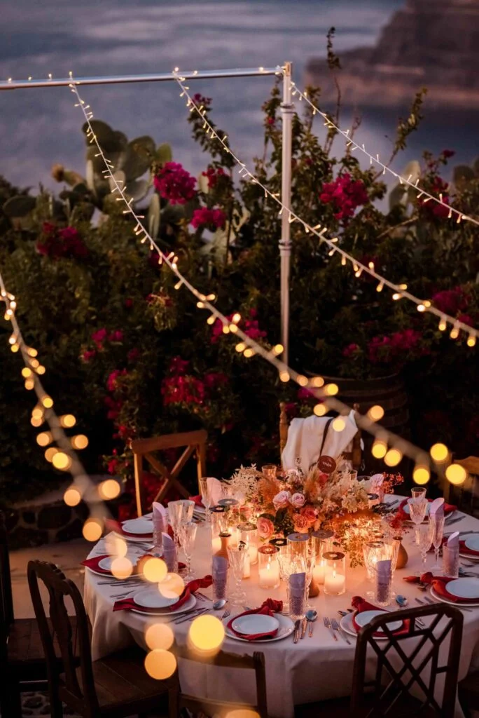 Julie and Nicolas wedding at Venetsanos Venue, Santorini