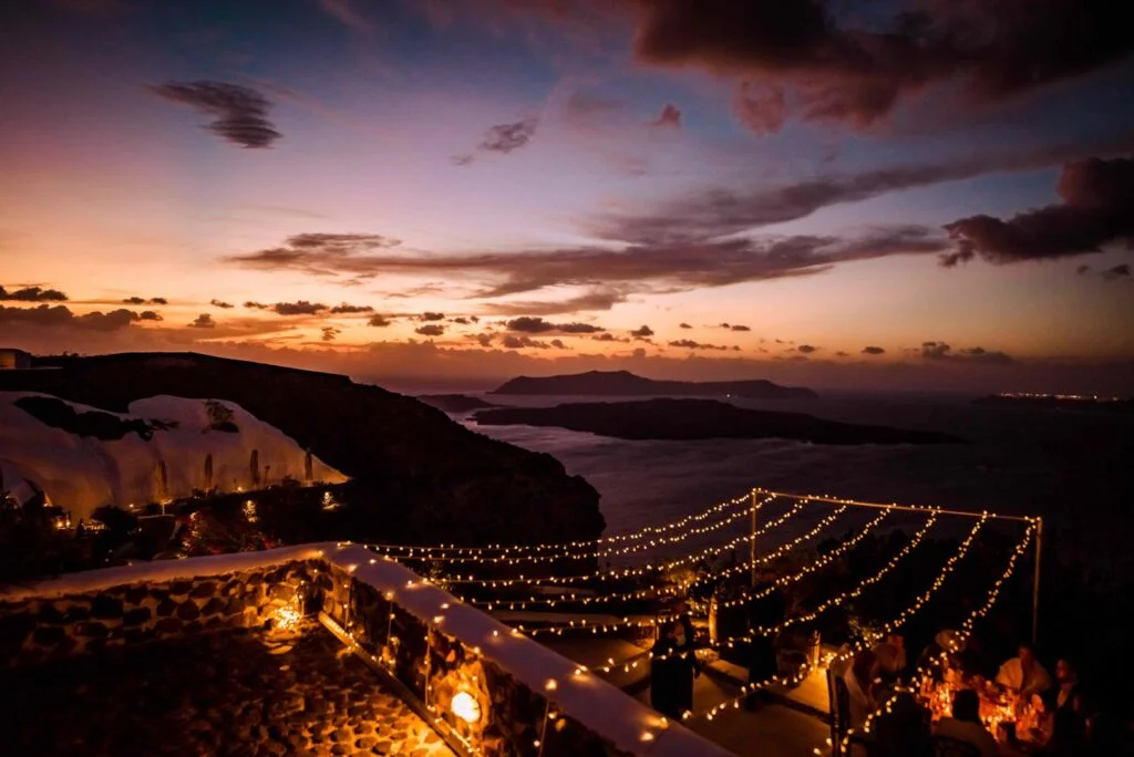 Julie and Nicolas wedding at Venetsanos Venue, Santorini