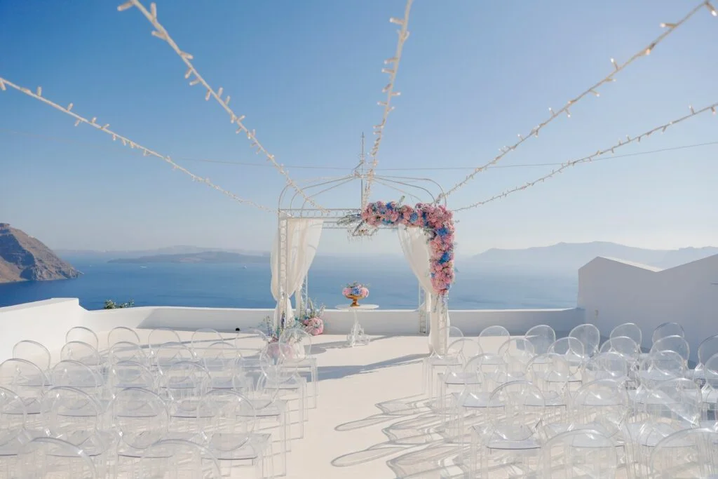 Ted & Ivan wedding at The Diamond Rock, Santorini