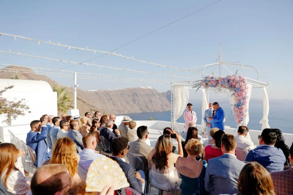 Ted & Ivan wedding at The Diamond Rock, Santorini