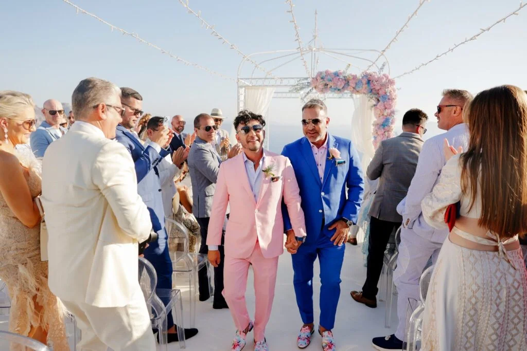 Ted & Ivan wedding at The Diamond Rock, Santorini