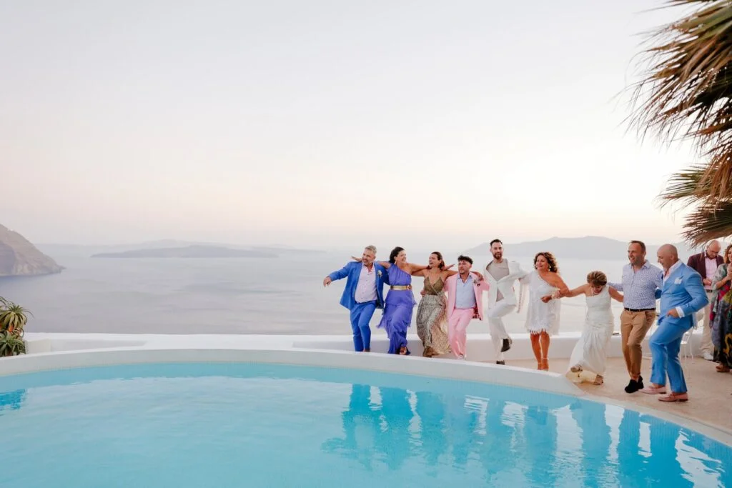 Ted & Ivan wedding at The Diamond Rock, Santorini