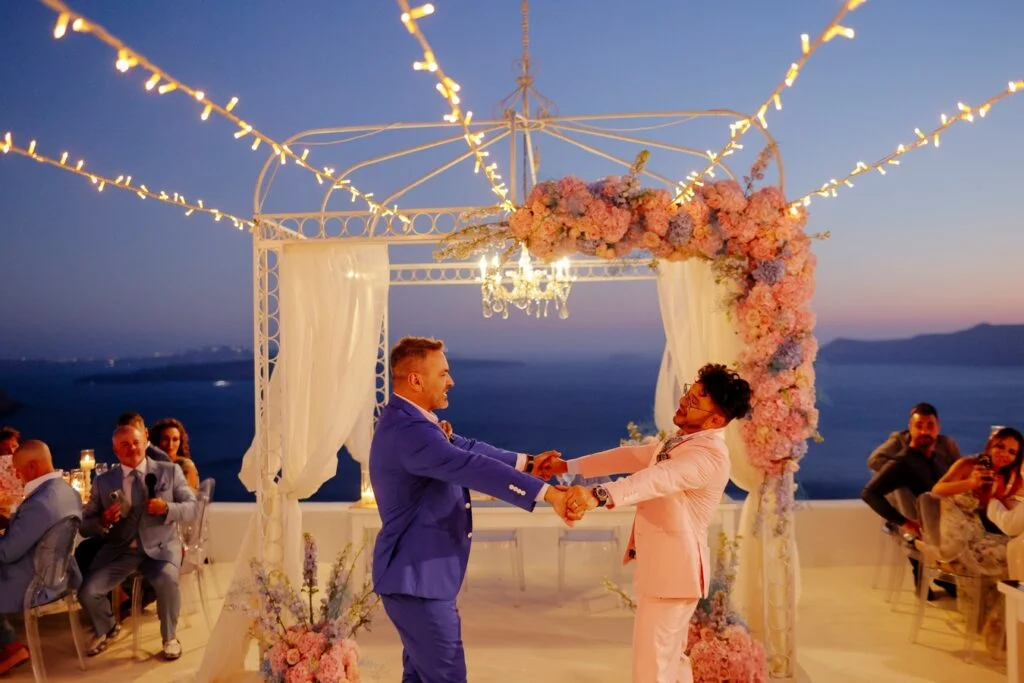 Ted & Ivan wedding at The Diamond Rock, Santorini