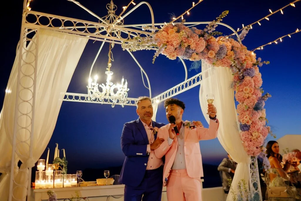 Ted & Ivan wedding at The Diamond Rock, Santorini