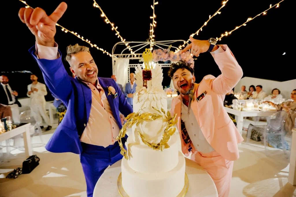 Ted & Ivan wedding at The Diamond Rock, Santorini
