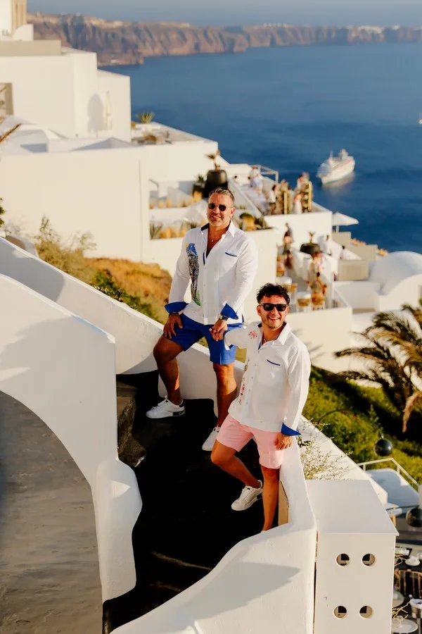 Ted & Ivan wedding at Diamond Rock Venue, Santorini