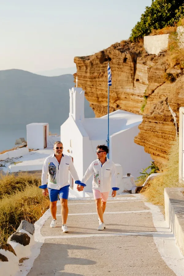 Ted & Ivan wedding at Diamond Rock Venue, Santorini