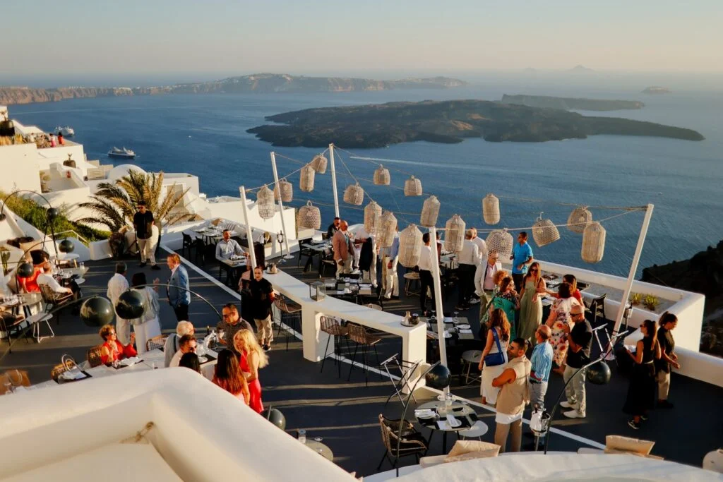Ted & Ivan wedding at The Diamond Rock, Santorini