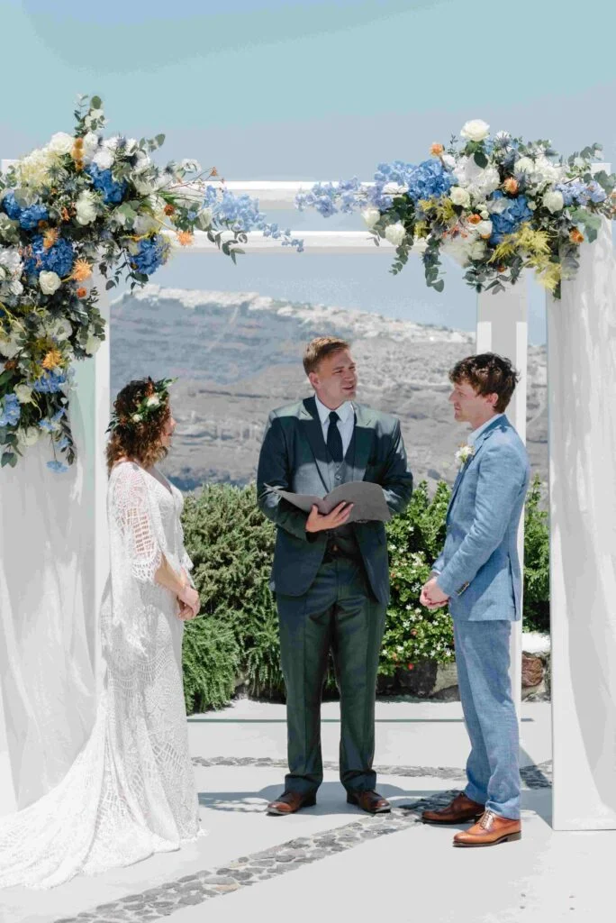 Kristen & Conor wedding at Venetsanos Venue , Santorini
