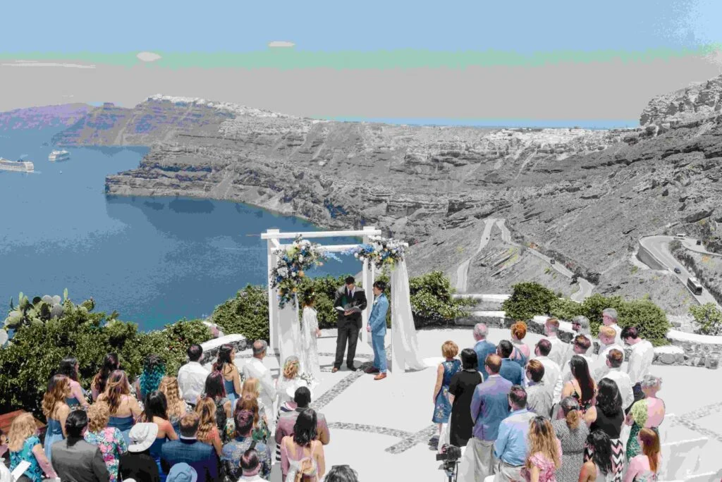 Kristen & Conor wedding at Venetsanos Venue , Santorini