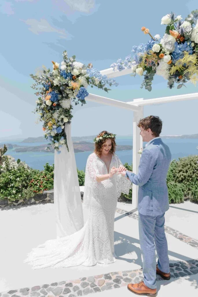 Kristen & Conor wedding at Venetsanos Venue , Santorini