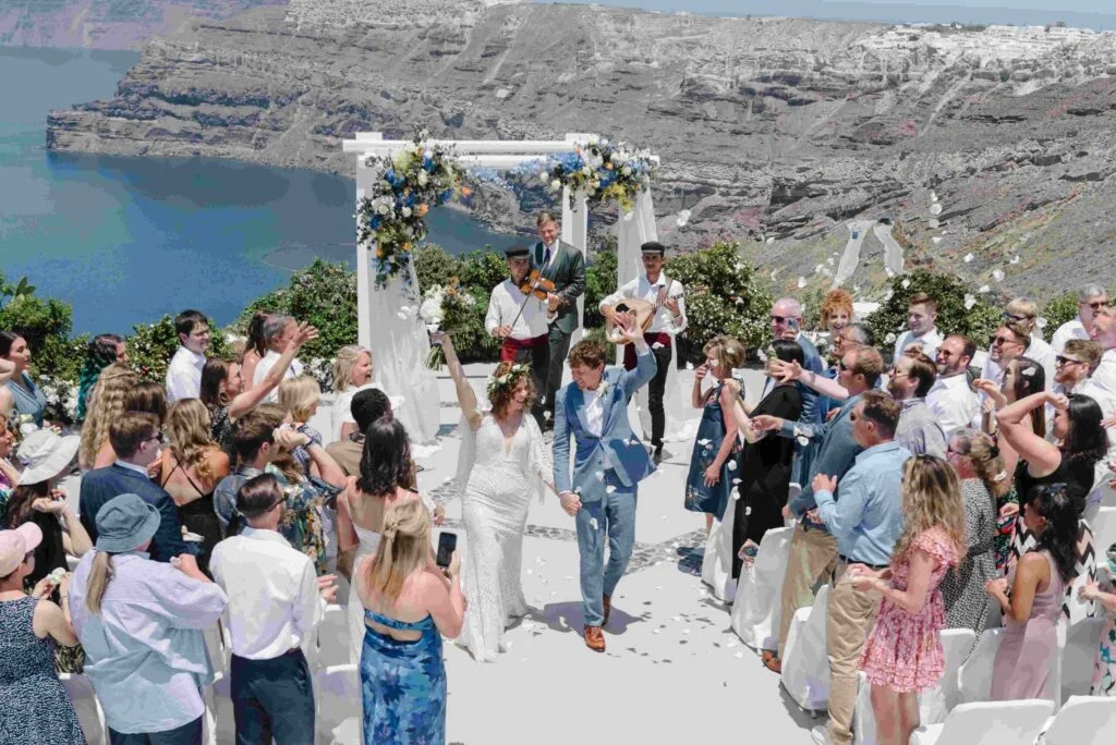 Kristen & Conor wedding at Venetsanos Venue , Santorini