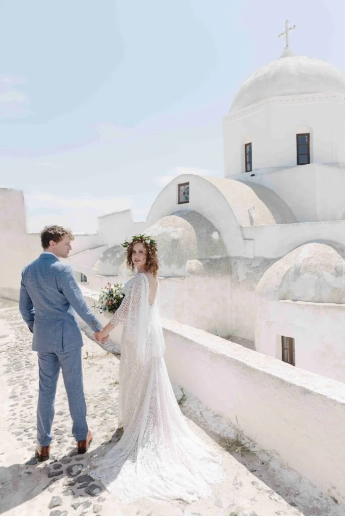 Kristen & Conor wedding at Venetsanos Venue , Santorini