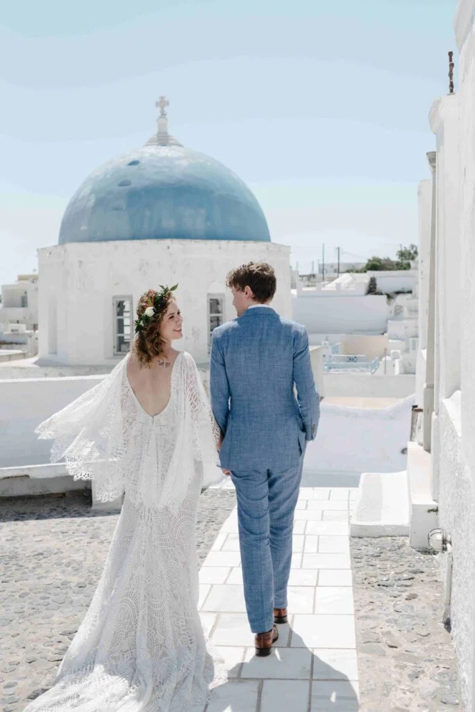 Kristen & Conor wedding at Venetsanos Venue , Santorini