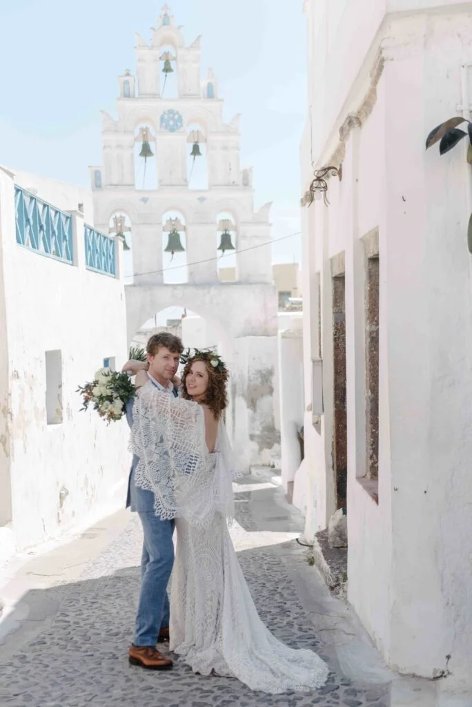 Kristen & Conor wedding at Venetsanos Venue , Santorini