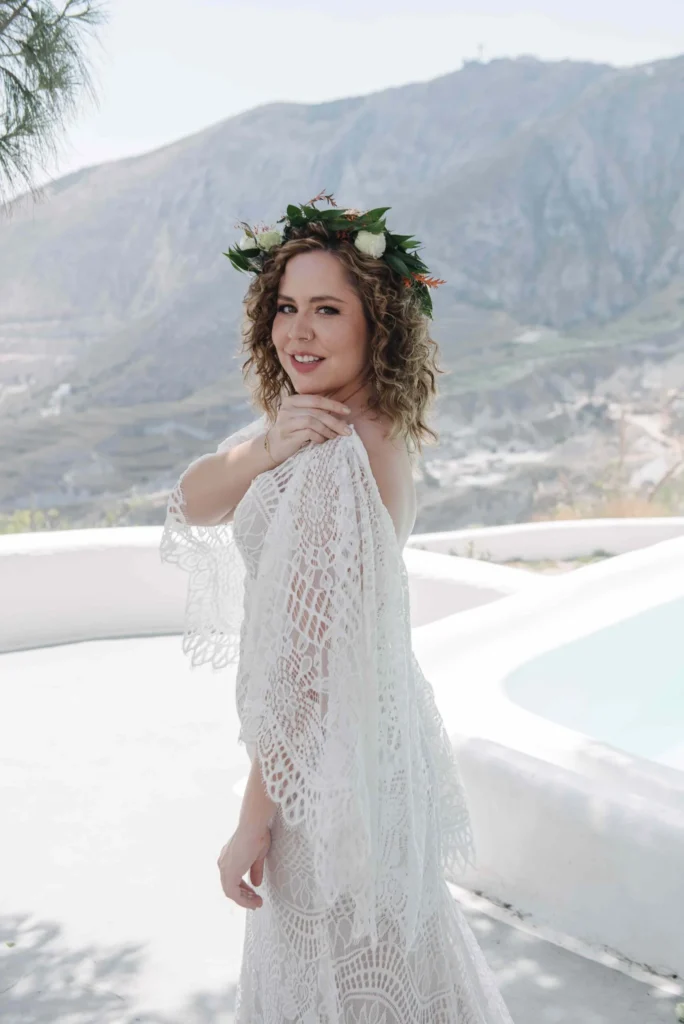 Kristen & Conor wedding at Venetsanos Winery, Santorini