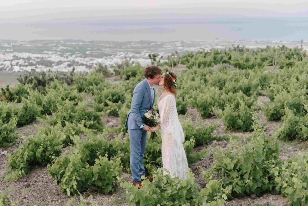Kristen & Conor wedding at Venetsanos Venue , Santorini