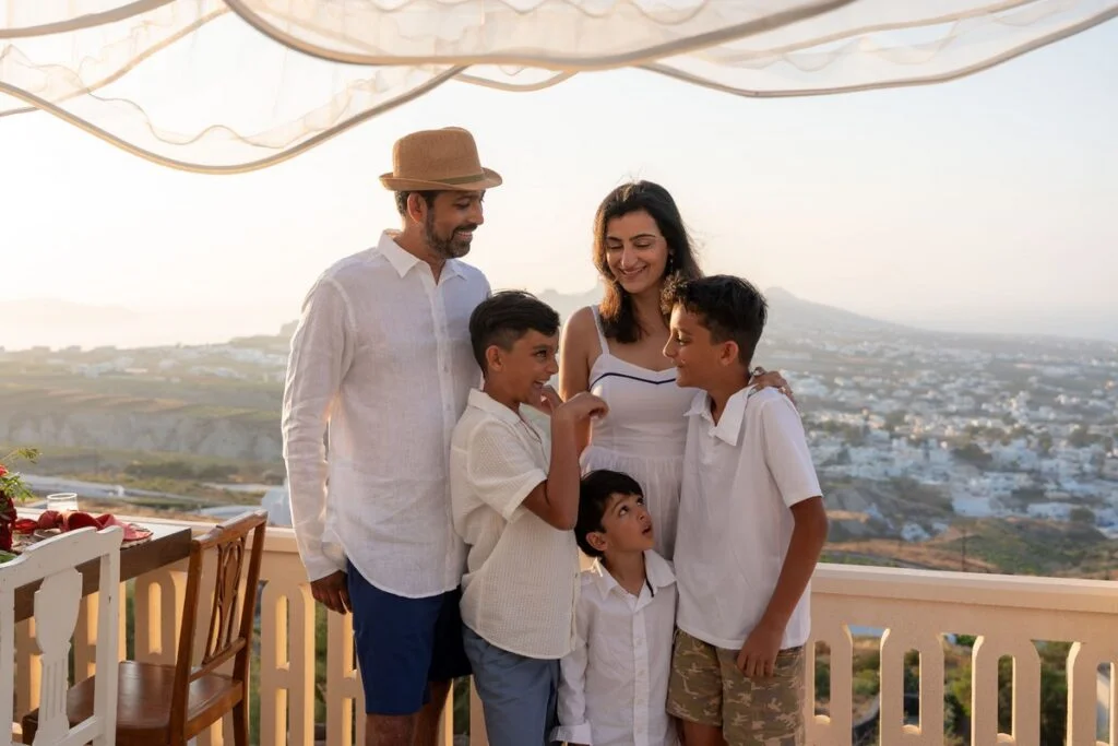 Arun’s Surprise Anniversary wedding at Madame Sousou, Santorini