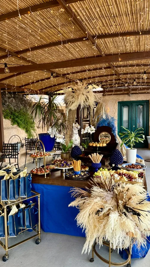 A Golden Evening in Blue wedding at Madame Sousou, Santorini