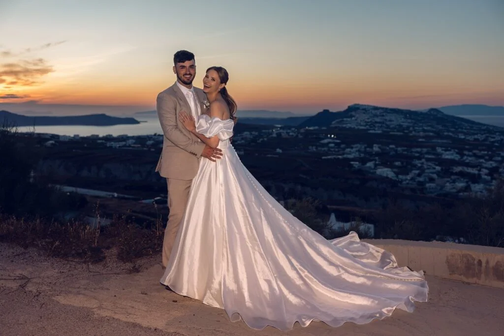 Shayleen & Nathan wedding at Santo Wines, Santorini