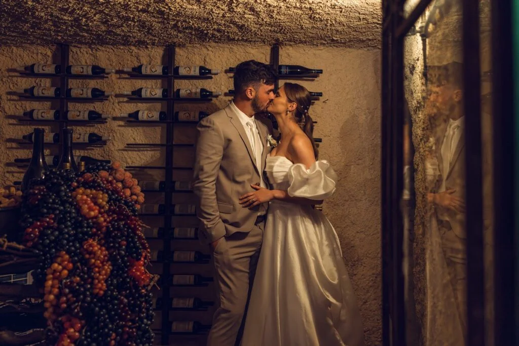 Shayleen & Nathan wedding at Santo Wines, Santorini