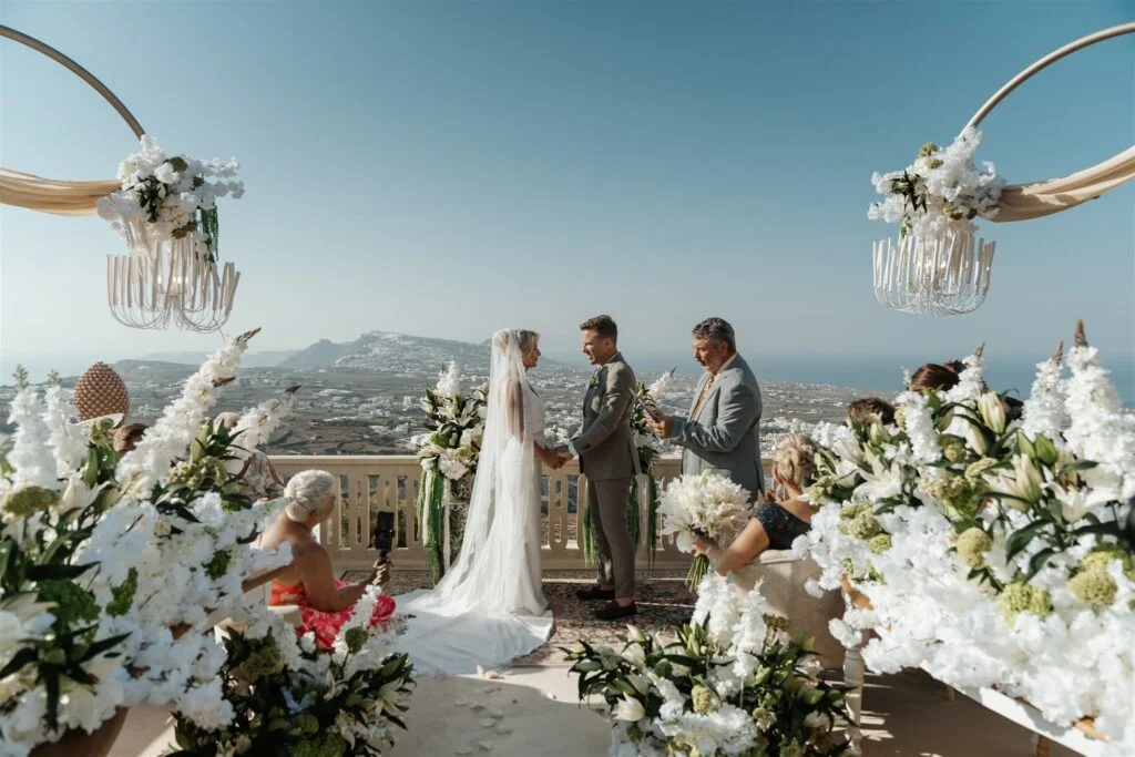 Larissa & Justin wedding at Madame Sousou, Santorini