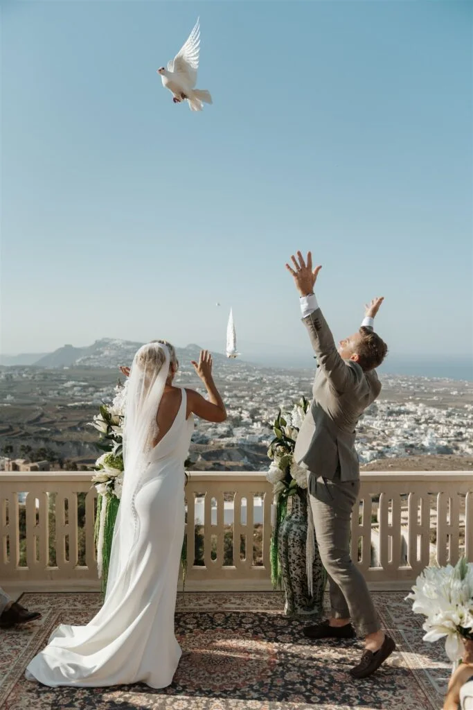 Larissa & Justin wedding at Madame Sousou, Santorini