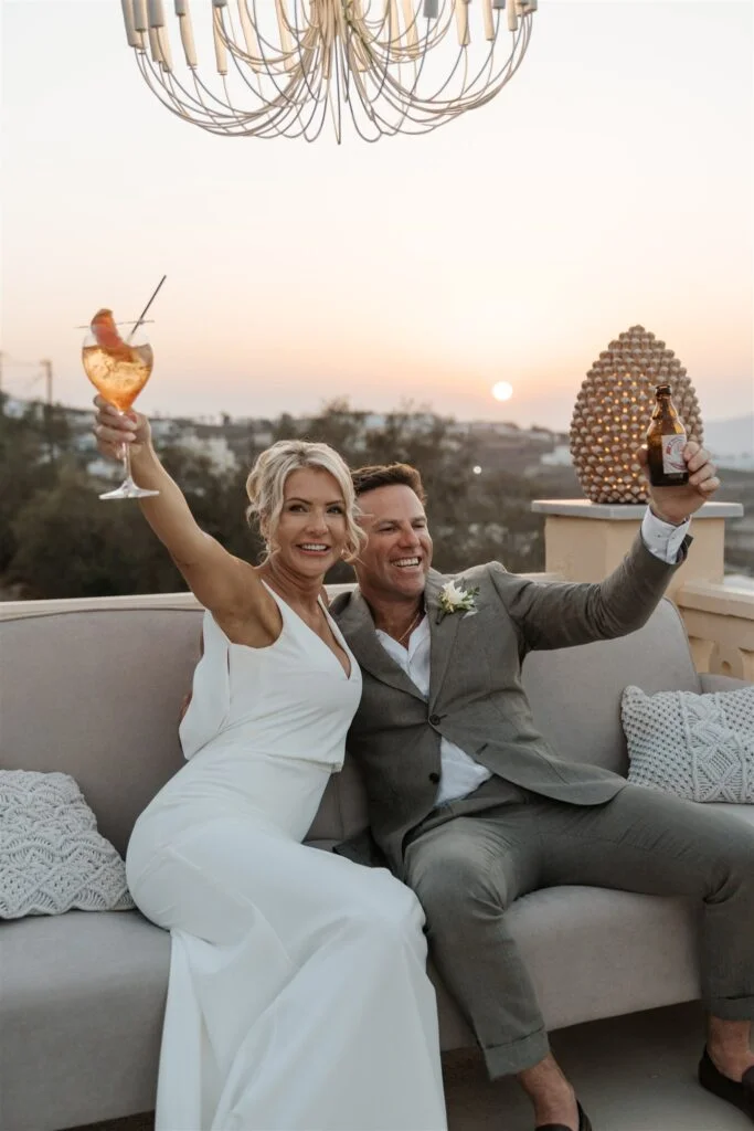 Larissa & Justin wedding at Madame Sousou, Santorini