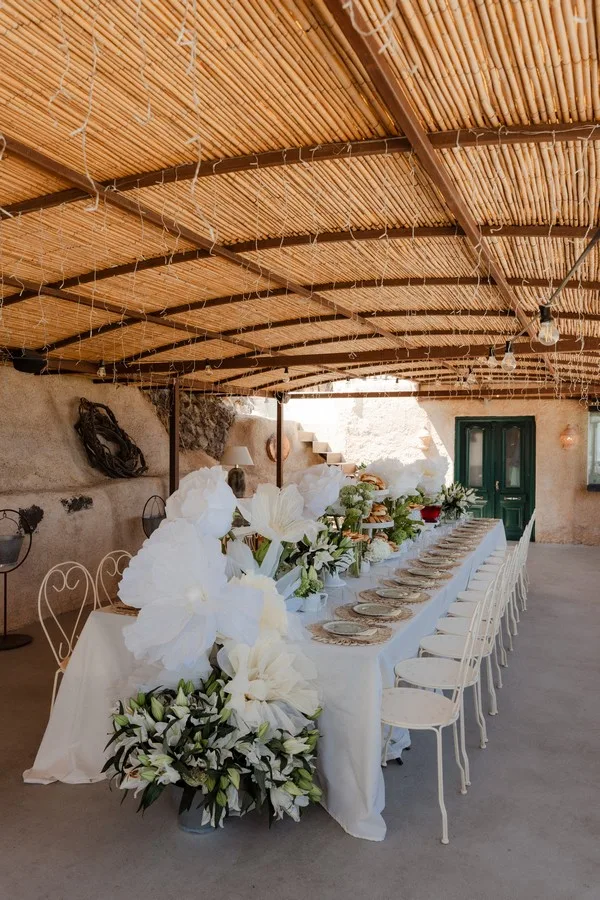 Once upon a brunch… and happily ever after begins wedding at Madame Sousou, Santorini