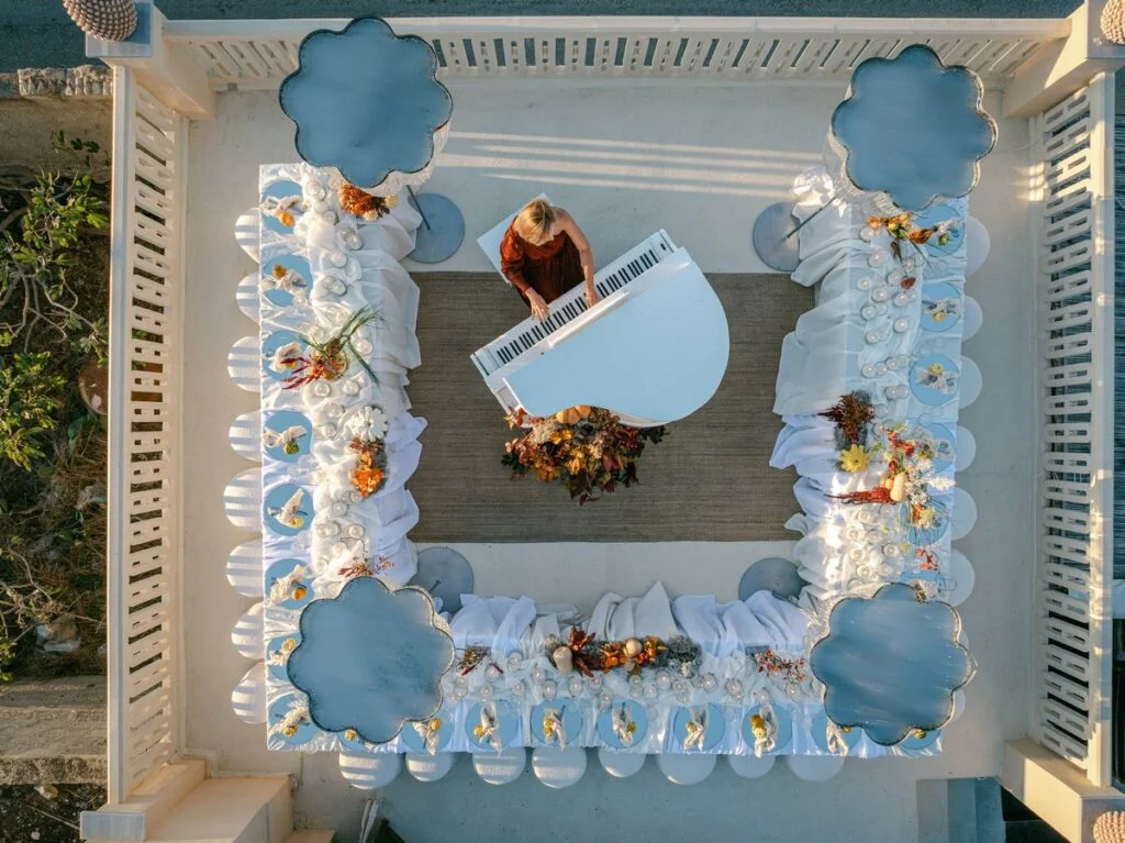 An October Table in the Sky wedding at Madame Sousou, Santorini