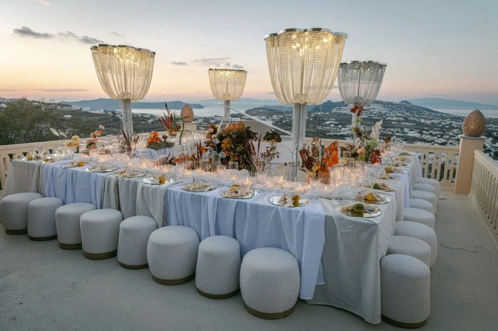 An October Table in the Sky wedding at Madame Sousou, Santorini