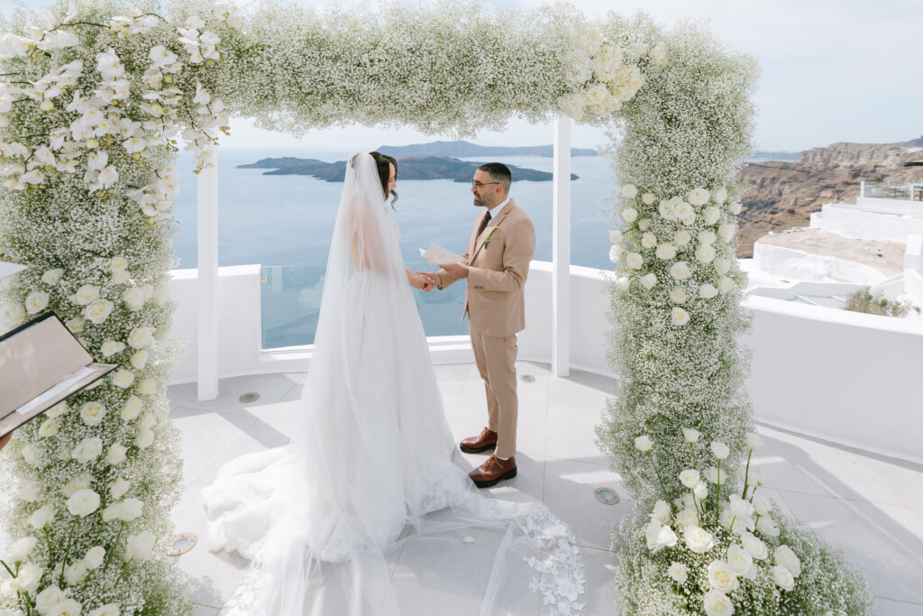 Aizhan & Amihai wedding at Santa Irini & Madame Sousou, Santorini