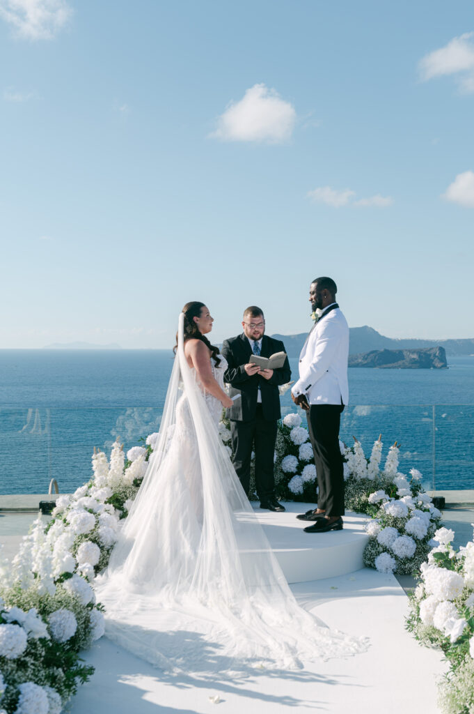 Alexis & Jaahmal wedding at Cavo Ventus, Santorini