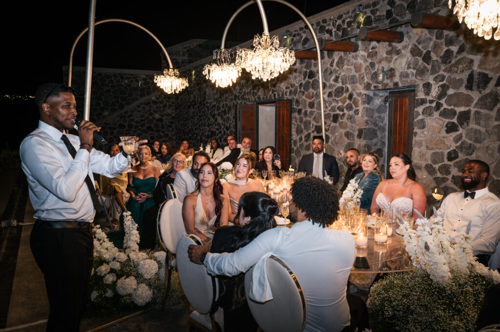 Alexis & Jaahmal wedding at Cavo Ventus, Santorini