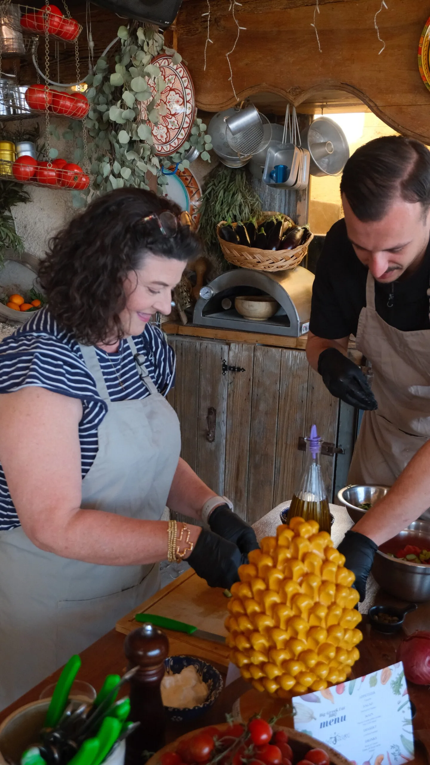 Greek cooking class at Madame Sousou, Santorini