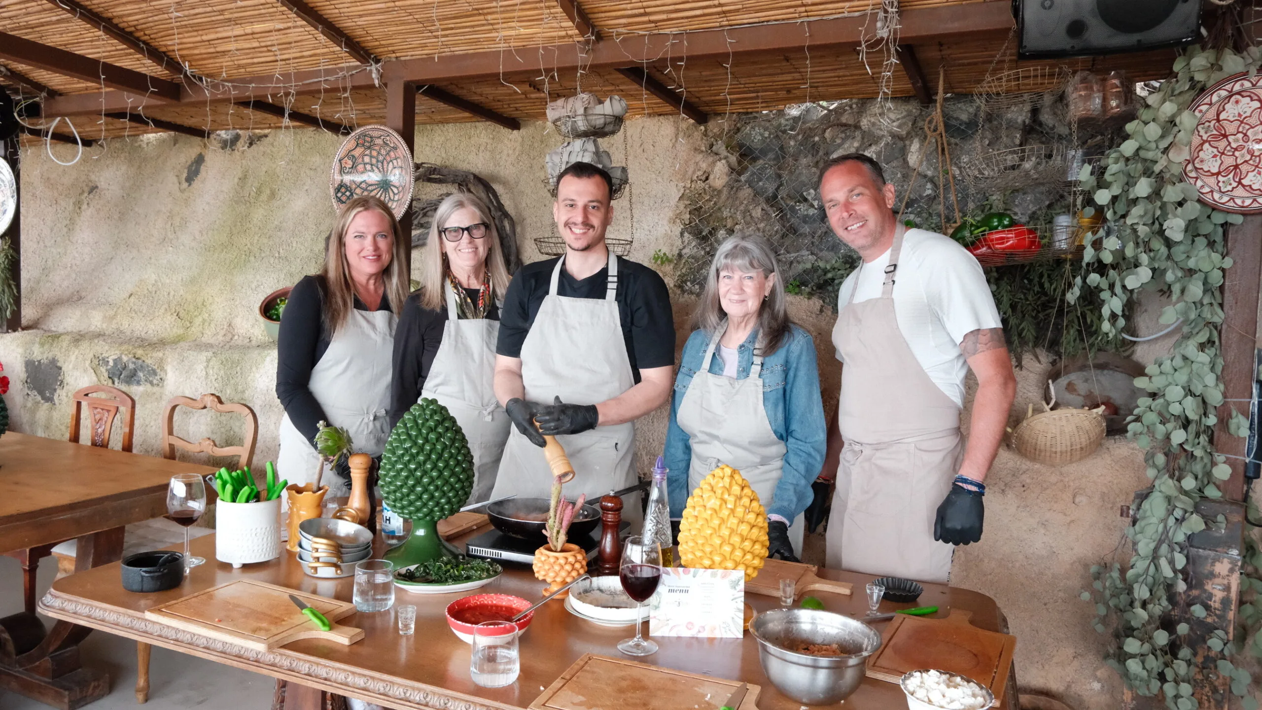Greek cooking class at Madame Sousou, Santorini