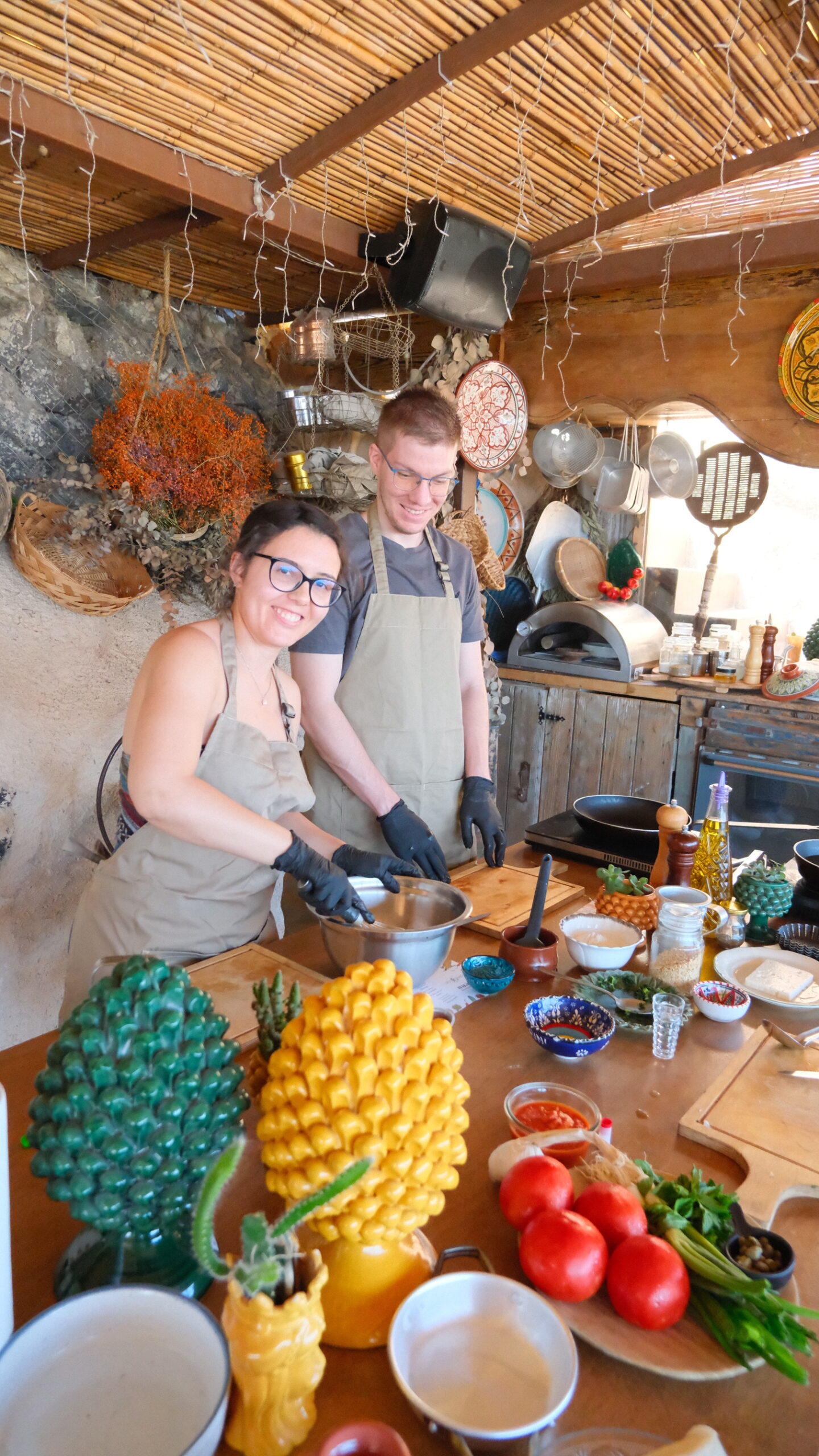 Greek cooking class at Madame Sousou, Santorini