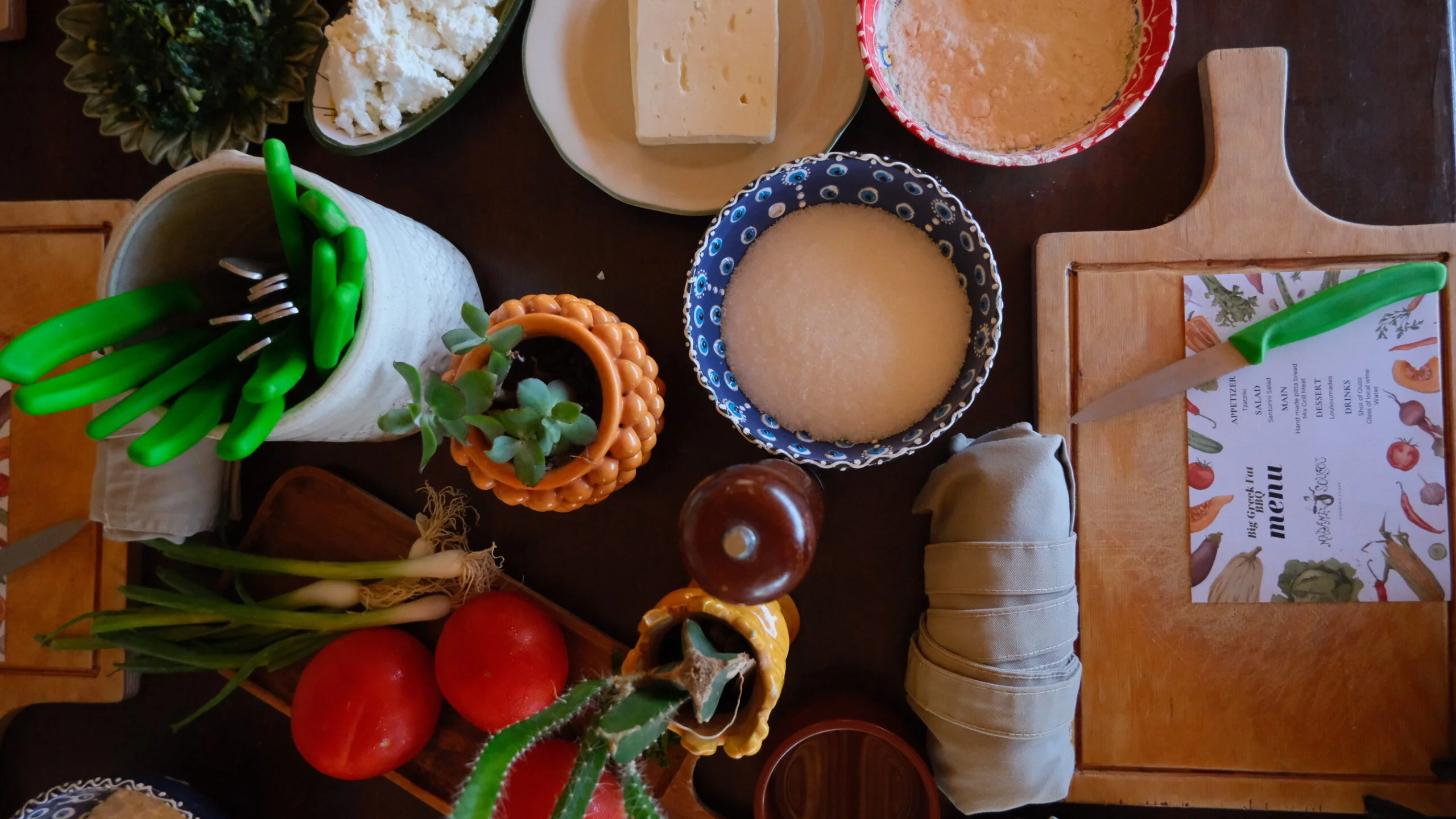 Greek cooking class at Madame Sousou, Santorini