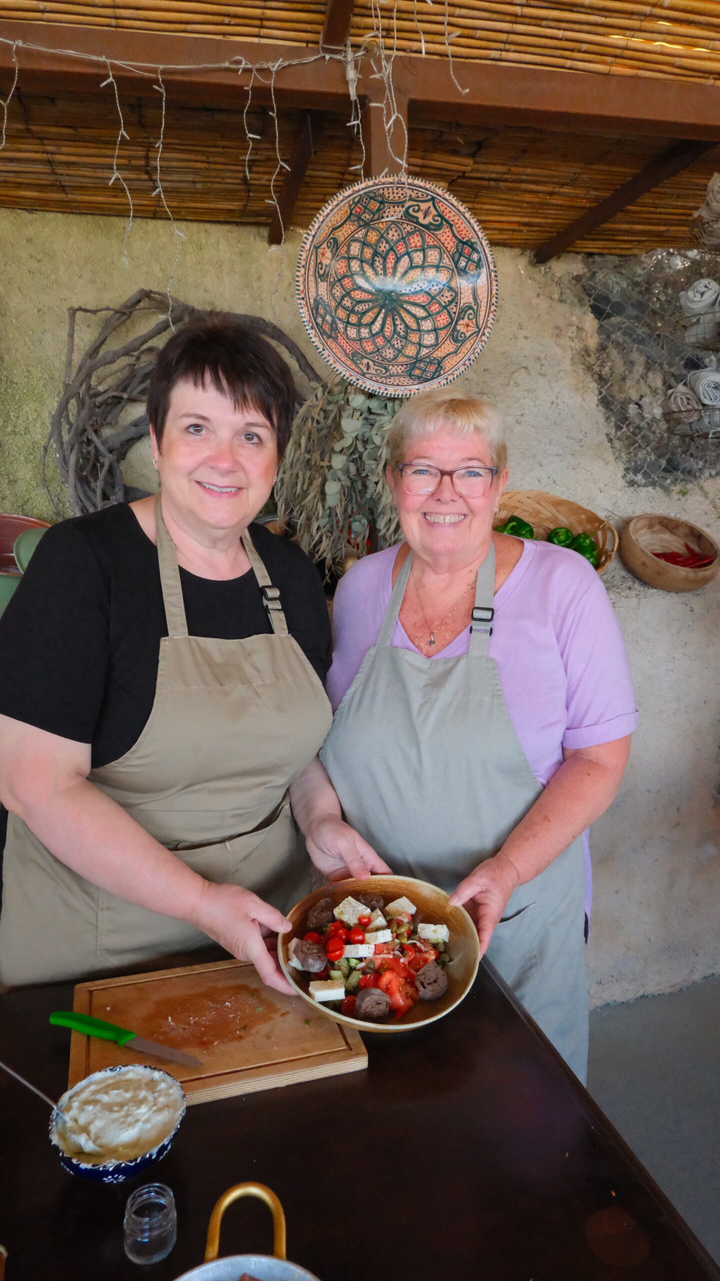 Greek cooking class at Madame Sousou, Santorini